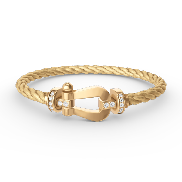 [Favorite]FORCE LARGE HORSESHOE HALF DIAMOND BRACELET - GOLD
