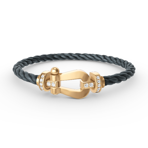[Favorite]FORCE LARGE HORSESHOE HALF DIAMOND BRACELET - GOLD