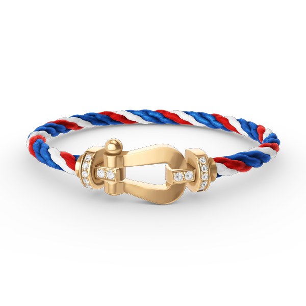 [Favorite]FORCE LARGE HORSESHOE HALF DIAMOND BRACELET - GOLD