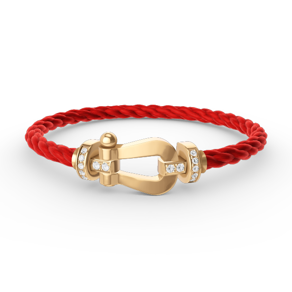 [Favorite]FORCE LARGE HORSESHOE HALF DIAMOND BRACELET - GOLD