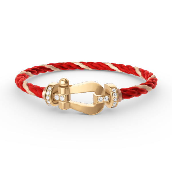 [Favorite]FORCE LARGE HORSESHOE HALF DIAMOND BRACELET - GOLD