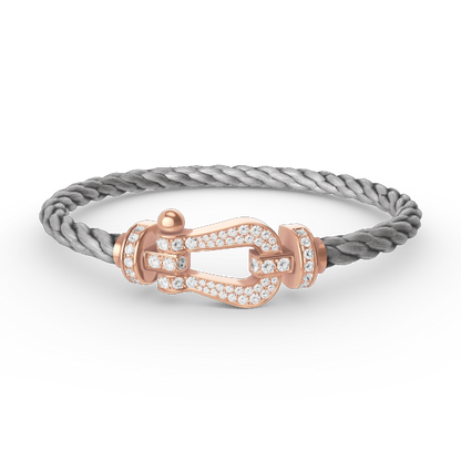 [Favorite]FORCE LARGE HORSESHOE FULL DIAMOND BRACELET - ROSE GOLD