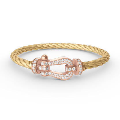 [Favorite]FORCE LARGE HORSESHOE FULL DIAMOND BRACELET - ROSE GOLD