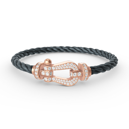 [Favorite]FORCE LARGE HORSESHOE FULL DIAMOND BRACELET - ROSE GOLD