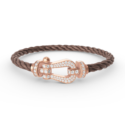 [Favorite]FORCE LARGE HORSESHOE FULL DIAMOND BRACELET - ROSE GOLD