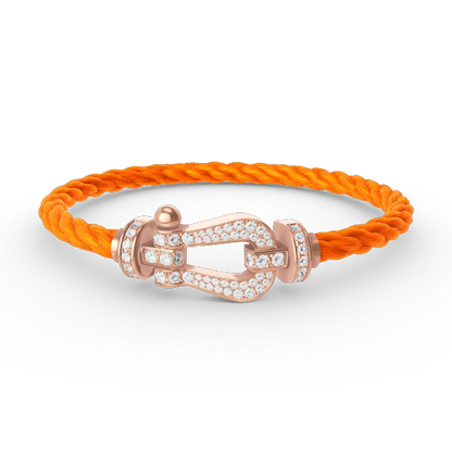 [Favorite]FORCE LARGE HORSESHOE FULL DIAMOND BRACELET - ROSE GOLD