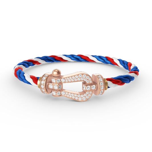 [Favorite]FORCE LARGE HORSESHOE FULL DIAMOND BRACELET - ROSE GOLD