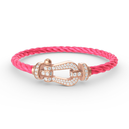 [Favorite]FORCE LARGE HORSESHOE FULL DIAMOND BRACELET - ROSE GOLD