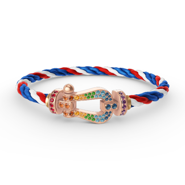 [Favorite]FORCE LARGE HORSESHOE COLORED DIAMOND BRACELET - ROSE GOLD