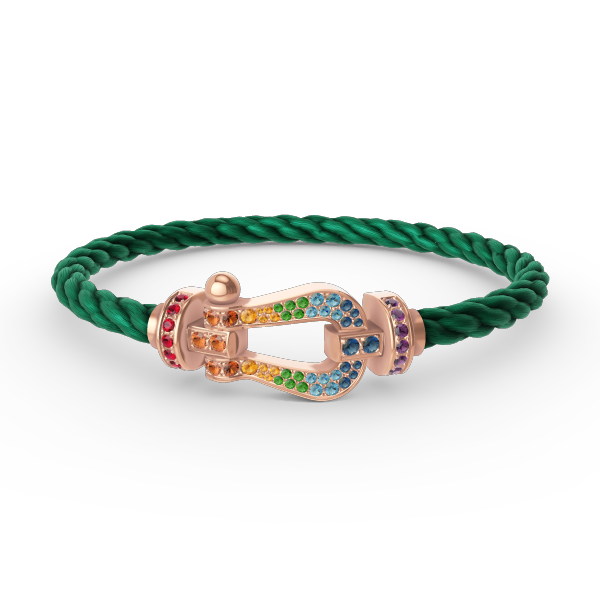 [Favorite]FORCE LARGE HORSESHOE COLORED DIAMOND BRACELET - ROSE GOLD