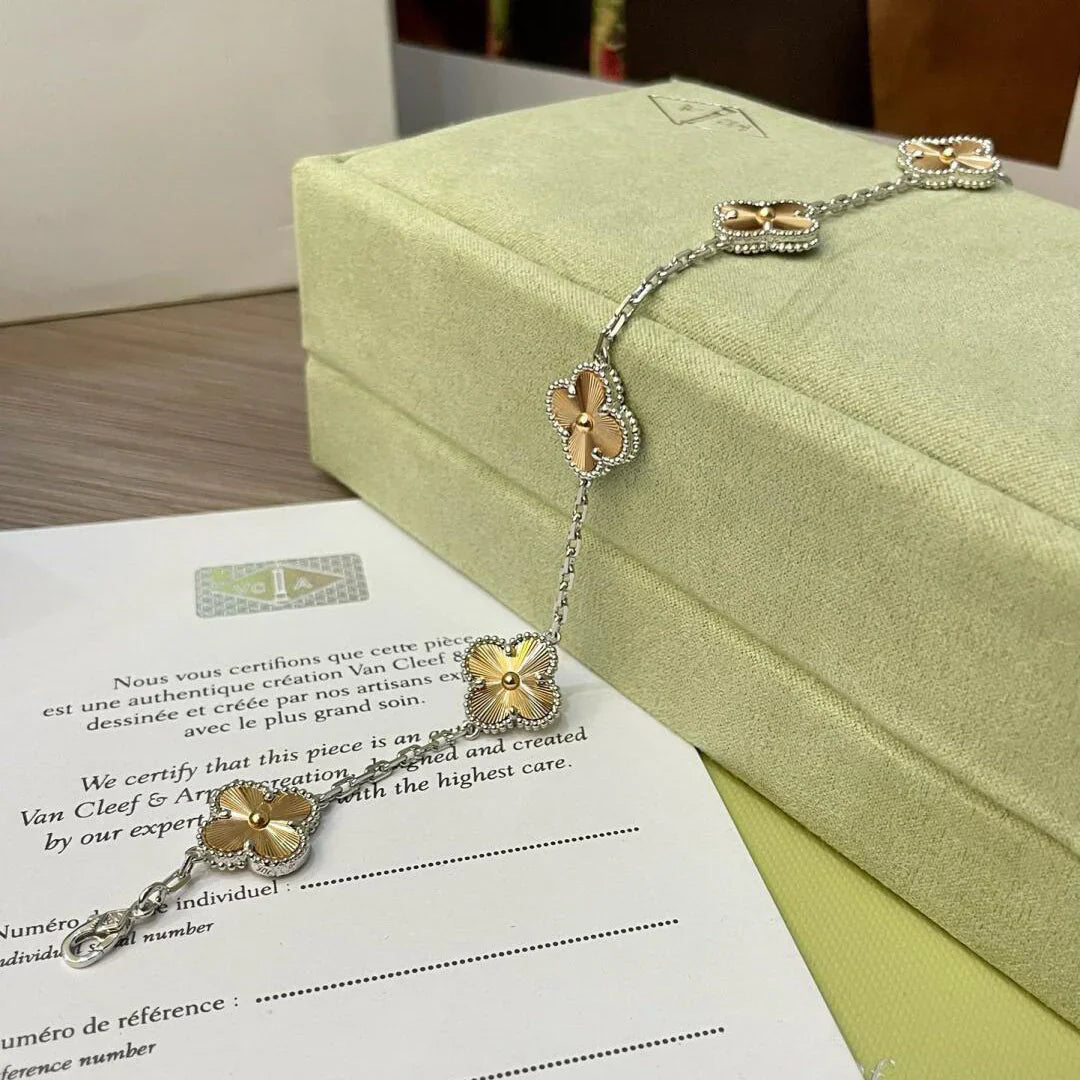 [Favorite]LUCKY CLOVER 5-MOTIF BRACELET - LASER COLLECTION