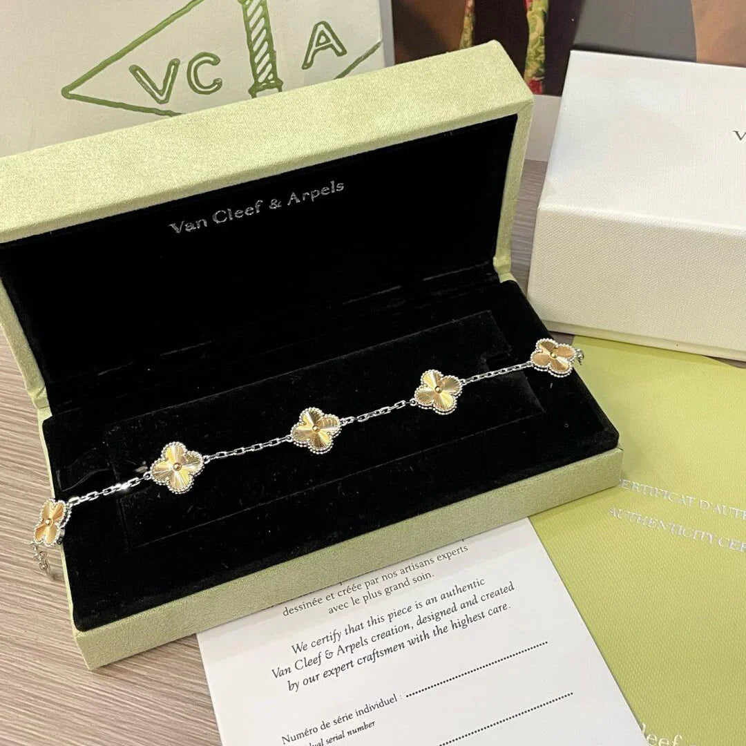 [Favorite]LUCKY CLOVER 5-MOTIF BRACELET - LASER COLLECTION
