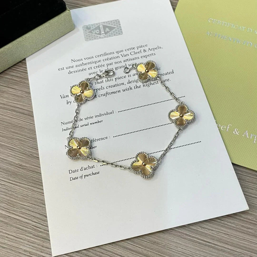 [Favorite]LUCKY CLOVER 5-MOTIF BRACELET - LASER COLLECTION