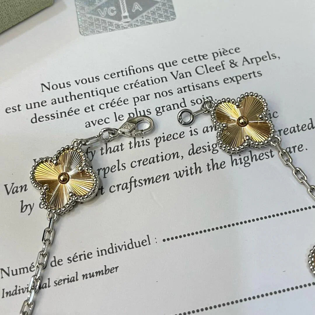 [Favorite]LUCKY CLOVER 5-MOTIF BRACELET - LASER COLLECTION
