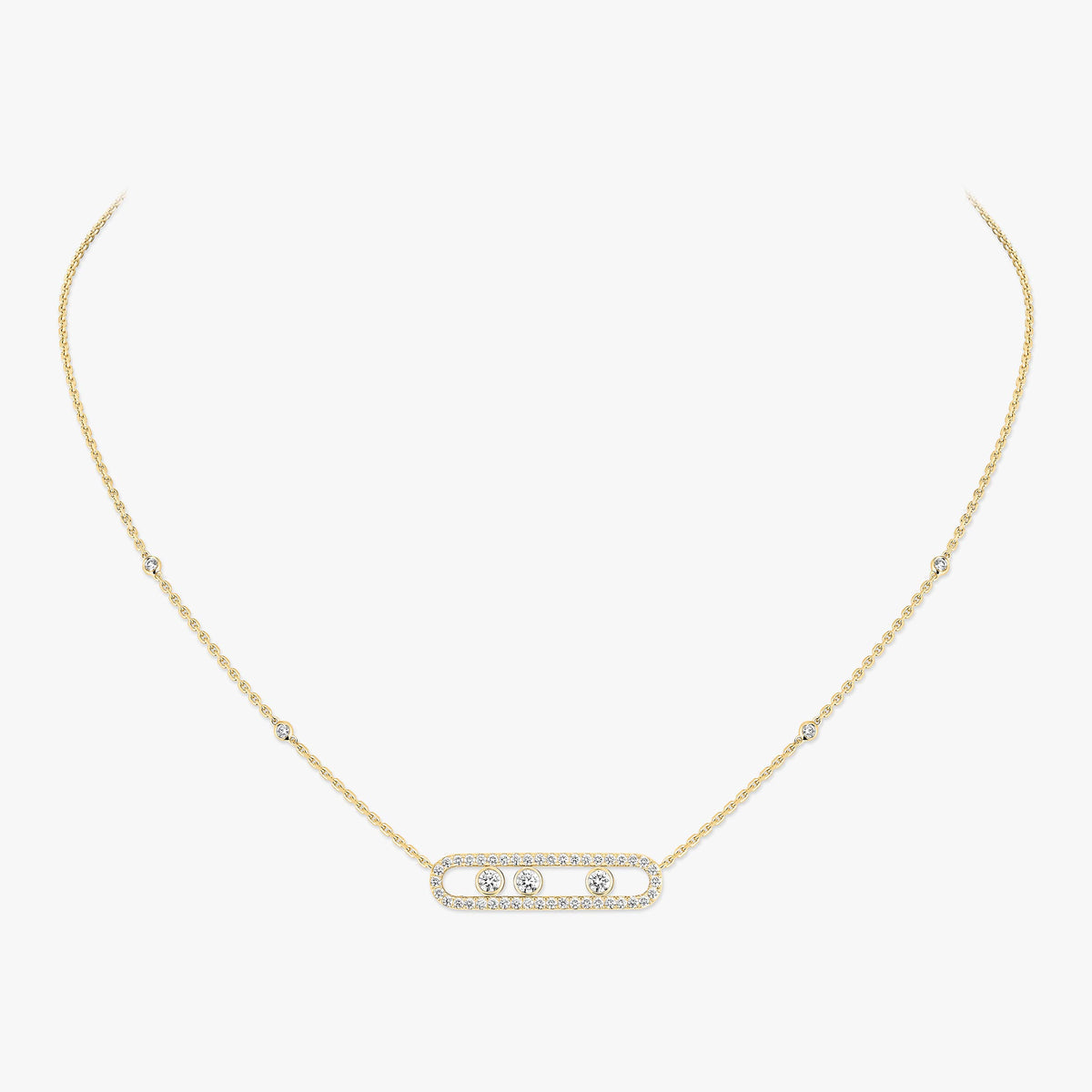 [Favorite]MOVE PAVÉ FULL DIAMOND NECKLACE