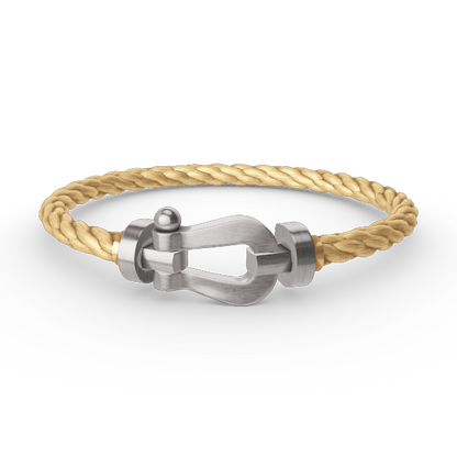 [Favorite]FORCE LARGE HORSESHOE BRACELET - WHITE GOLD
