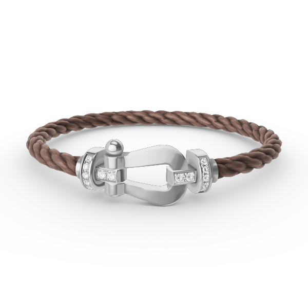[Favorite]FORCE LARGE HORSESHOE HALF DIAMOND BRACELET - WHITE GOLD