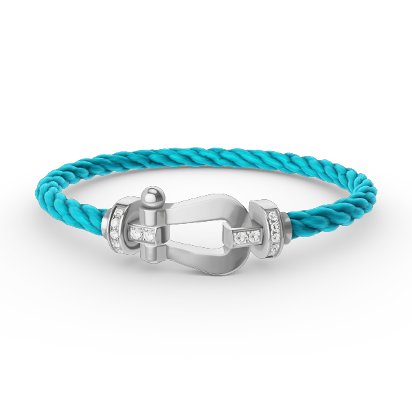 [Favorite]FORCE LARGE HORSESHOE HALF DIAMOND BRACELET - WHITE GOLD