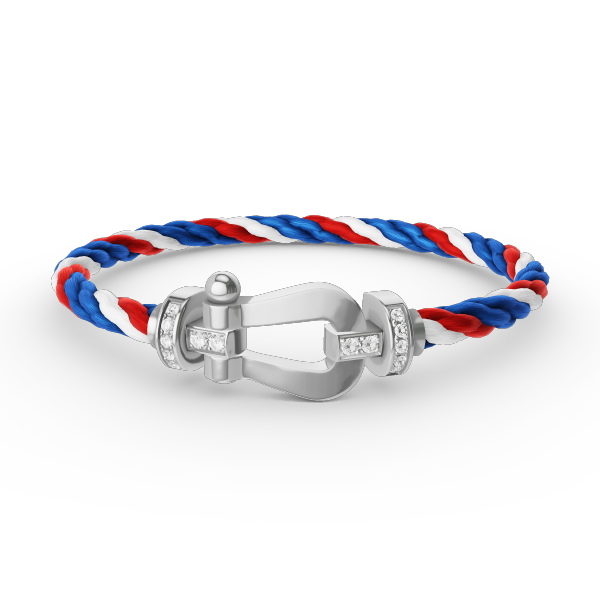 [Favorite]FORCE LARGE HORSESHOE HALF DIAMOND BRACELET - WHITE GOLD