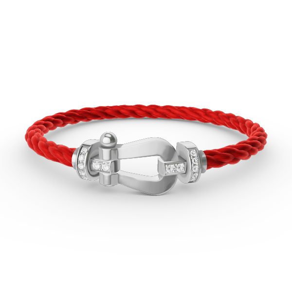 [Favorite]FORCE LARGE HORSESHOE HALF DIAMOND BRACELET - WHITE GOLD