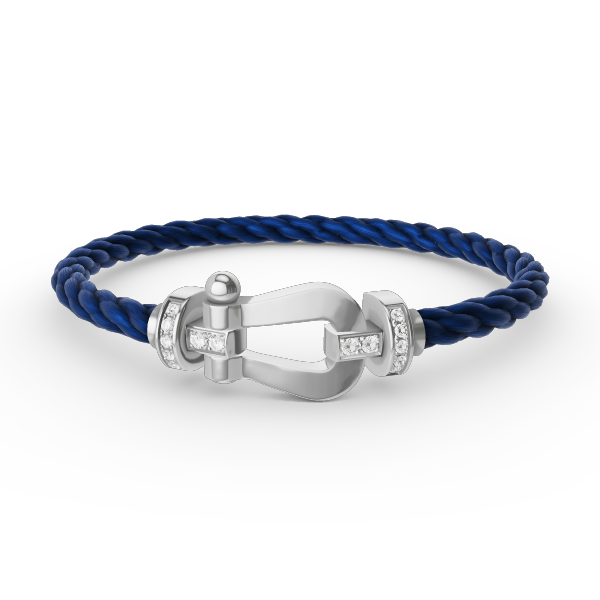 [Favorite]FORCE LARGE HORSESHOE HALF DIAMOND BRACELET - WHITE GOLD