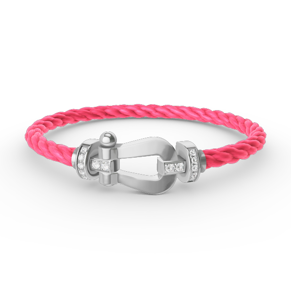 [Favorite]FORCE LARGE HORSESHOE HALF DIAMOND BRACELET - WHITE GOLD