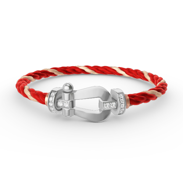 [Favorite]FORCE LARGE HORSESHOE HALF DIAMOND BRACELET - WHITE GOLD