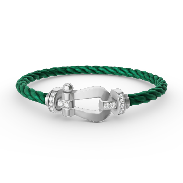 [Favorite]FORCE LARGE HORSESHOE HALF DIAMOND BRACELET - WHITE GOLD