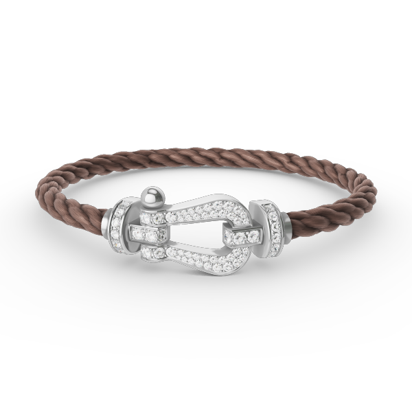 [Favorite]FORCE LARGE HORSESHOE FULL DIAMOND BRACELET - WHITE GOLD