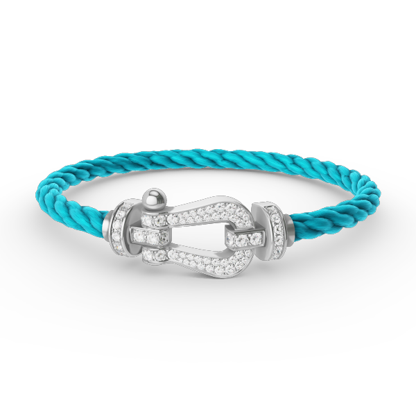 [Favorite]FORCE LARGE HORSESHOE FULL DIAMOND BRACELET - WHITE GOLD