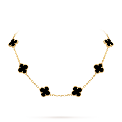 [Favorite]CLASSIC LUCKY 10-MOTIF CLOVER NECKLACE GOLD COLLECTION